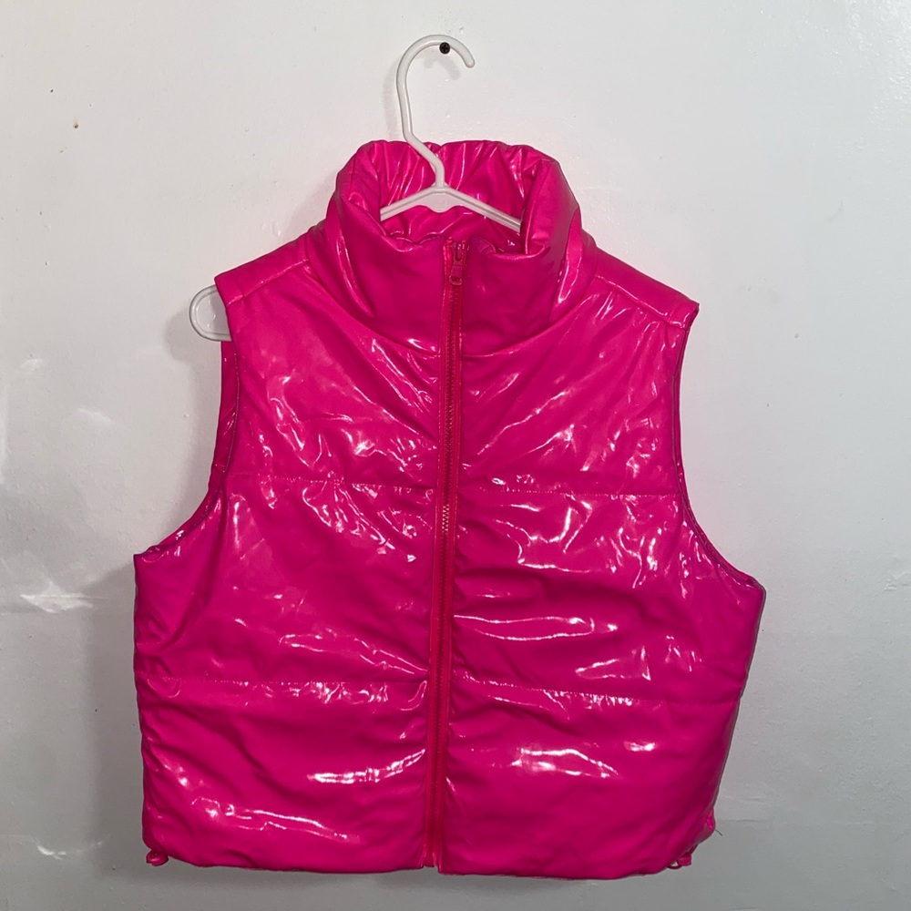 Pink Neon Puffer Vest